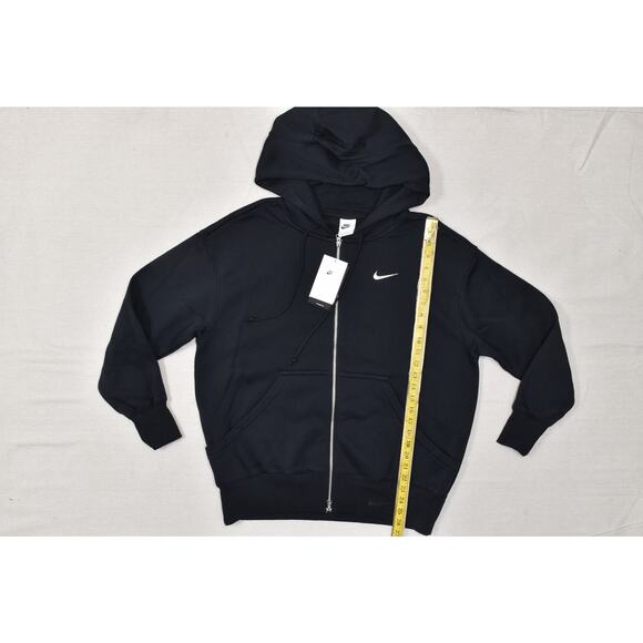 Nike Women's Full Zip Sweat Jacket Black Size S Cotton Blend DQ5758-010 NEW - Picture 2 of 8